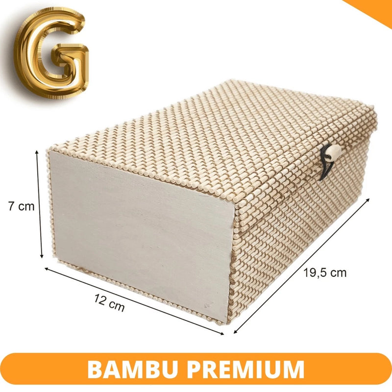 Caixas Organizadoras Artesanal Feito em Bambu - 3 Unidades