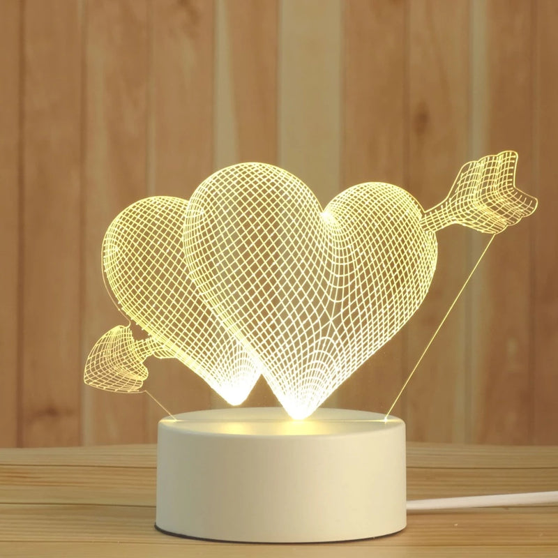 Luminária de Mesa de LED - 3D Criativa