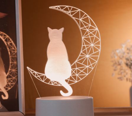 Abajur de Gato - Efeito 3D