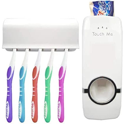 Dispenser Aplicador de Creme Dental com Suporte de Escovas Higiênicas