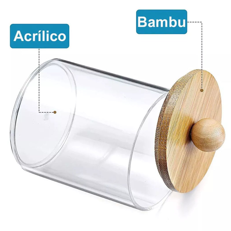 Organizador de Acrílico e Bambu