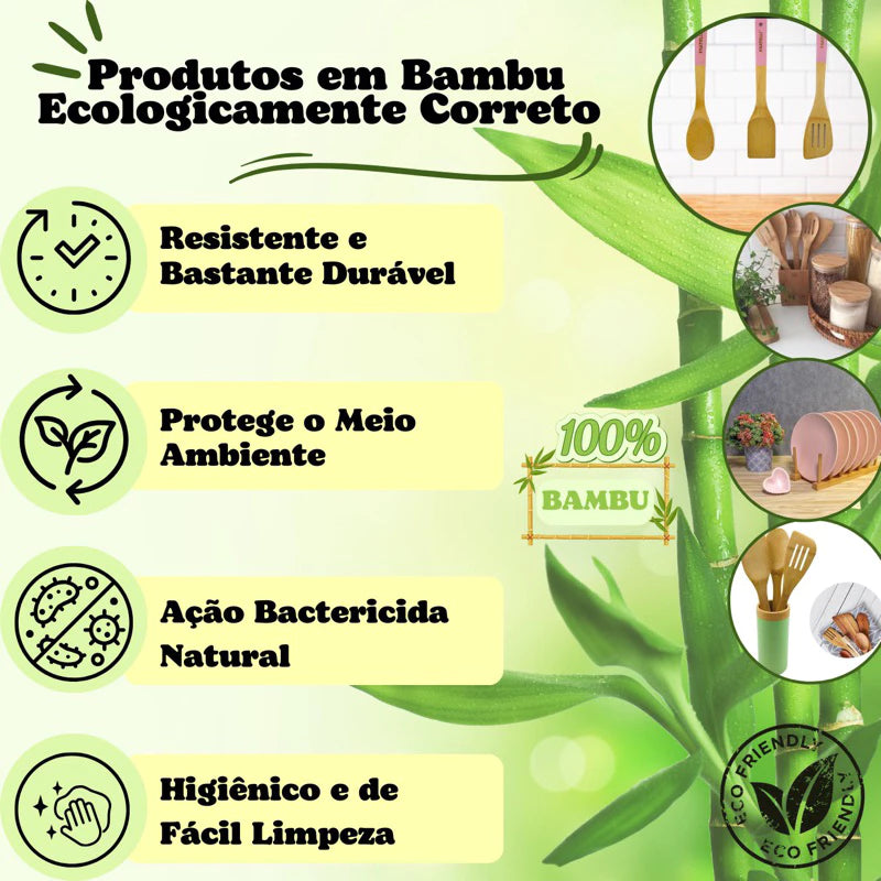 Bandeja de Bambu Natural - Premium Multiuso