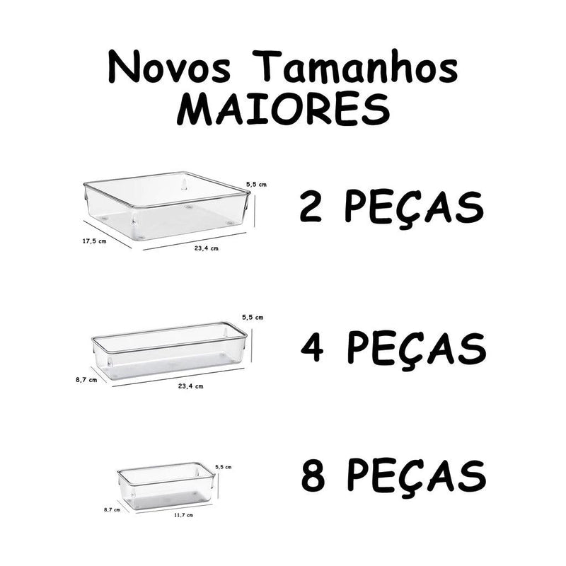 Conjunto Organizador Multiuso Modular - 14 Peças