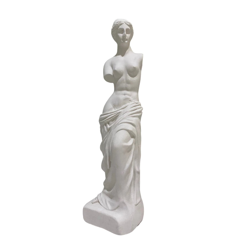Escultura Grega Mulher Romana Deusa Vênus de Gesso Cru