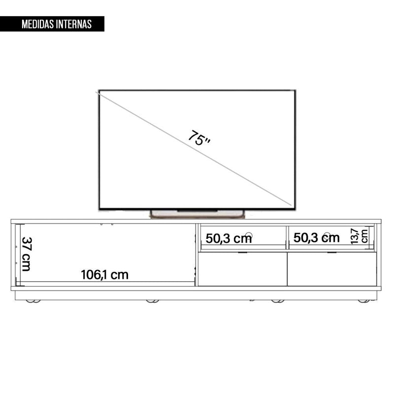 Rack Renda Para TV até 75 Polegadas