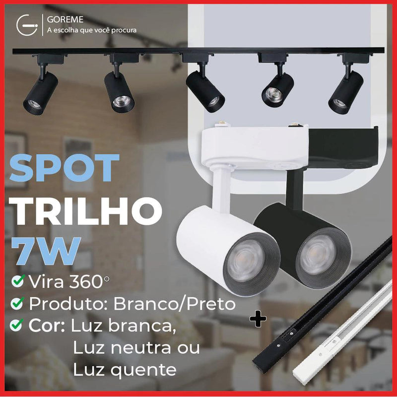 Trilho Spot LED Para Trilho Eletrificado Bivolt